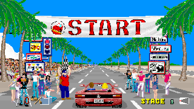 Sega's original Outrun game.