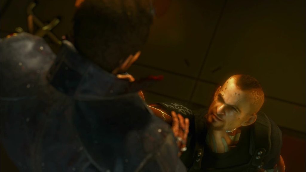 Deus Ex: Human Revolution - Jensen in a bad spot.