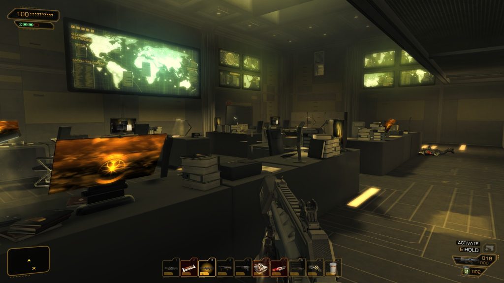 Deus Ex: Human Revolution - The basement offices of Picus Media