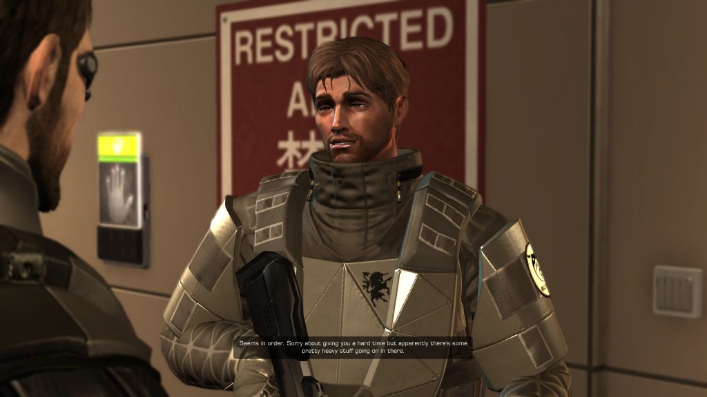 Deus Ex: Human Revolution - A Tai Yong Medical guard apologizes