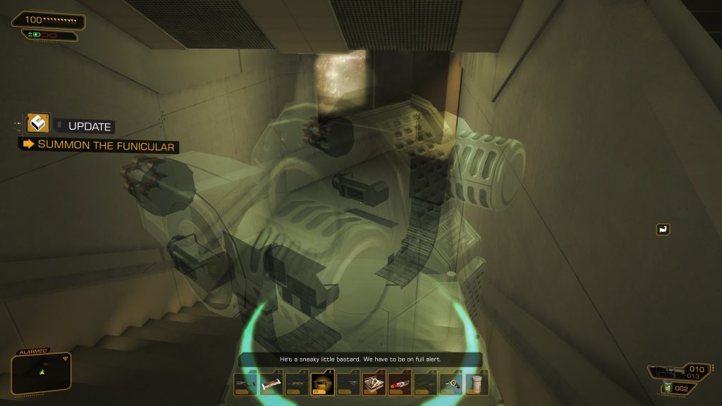 Deus Ex: Human Revolution - Taking a turret with me for good luck